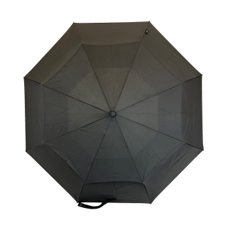 Gents Auto Compact Umbrella Black (Wood effect/Matt ABS handle)