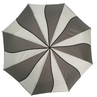 Everyday Swirl Folding Umbrella Charcoal/Cream