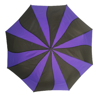 Everyday Swirl Folding Umbrella Purple/Black