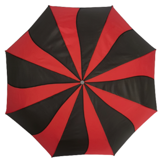 Everyday Swirl Folding Umbrella Red/Black