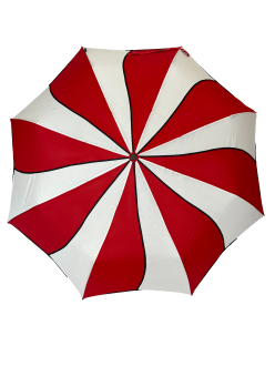 Everyday Swirl Folding Umbrella Red/Cream