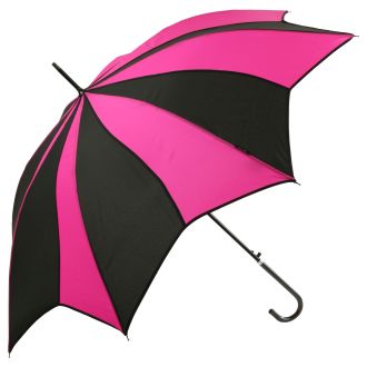 Everyday Swirl Stick Umbrella Pink and Black