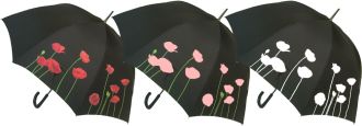 Everyday Poppy Colour Change Stick umbrella