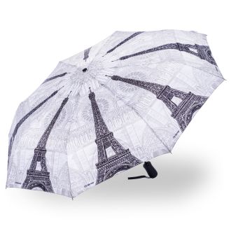 StormKing Folding City Umbrella Paris Black and White