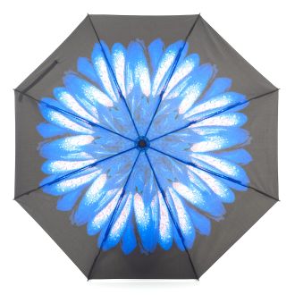 Everyday Reverse Folding Umbrella Blue Daisy