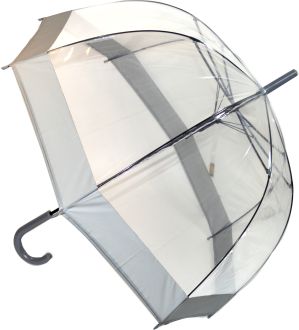 Everyday Auto Clear Dome Umbrella Grey STICK