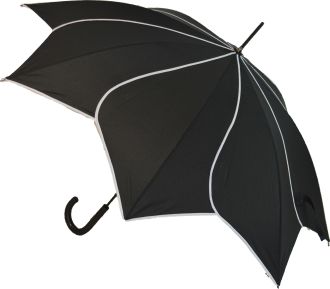 Everyday Swirl Stick Umbrella Black