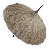 Boutique Classic Pagoda Umbrella in Leopard Print