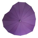 Boutique Heart Umbrella Purple STICK